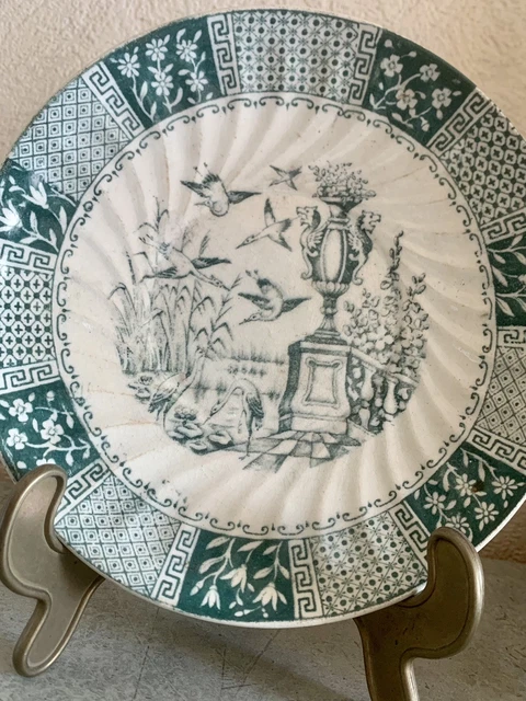 SUPERBE ANCIENNE PAIRE D'assiettes Bertrand Bordeaux Service